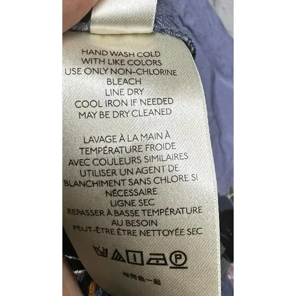 Anthropologie 2pc dress pant and bodysuit blouse set abstract print size 4. - Picture 15 of 15